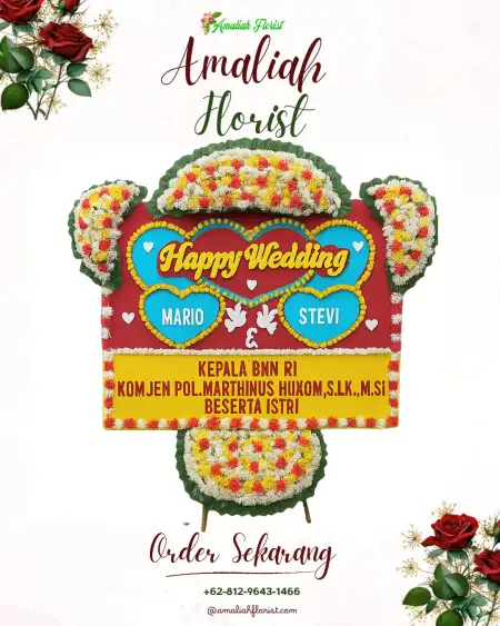 Papan Bunga Pernikahan Modongan